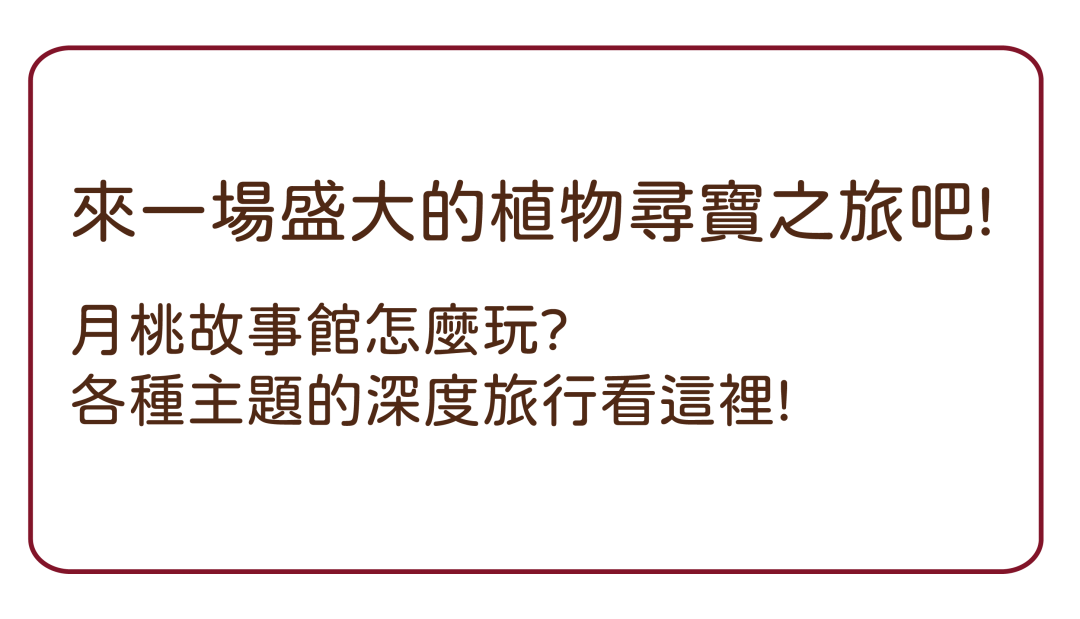 來一場盛大的植物尋寶之旅吧